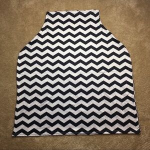 Black & White Chevron Nursing Cover NWOT